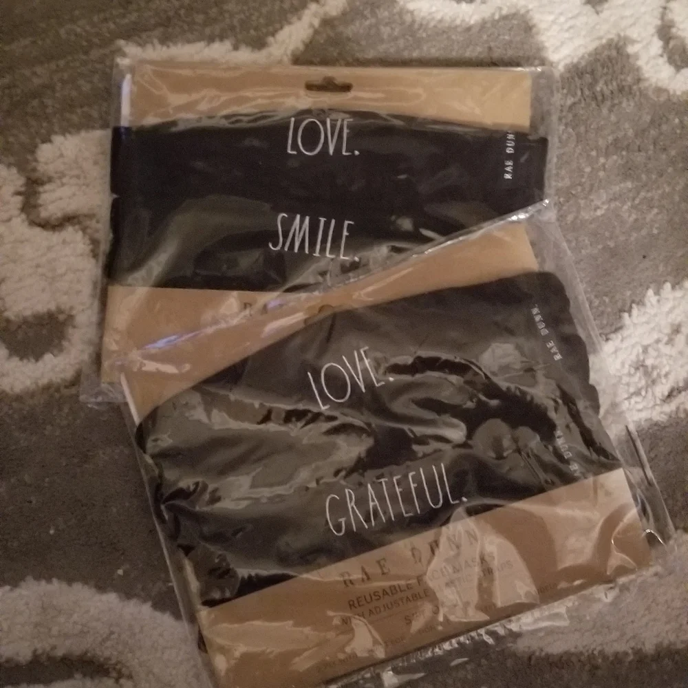 Rae Dunn Lot of 2 packs of Face Masks Total of 4 Reuseable